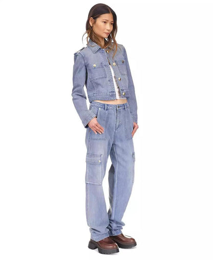 MICHAEL Women's Cropped Denim Jacket
