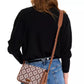 Spade Flower Jacquard Flap Crossbody