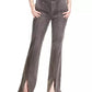 Women's Slit Flared-Leg Jeans