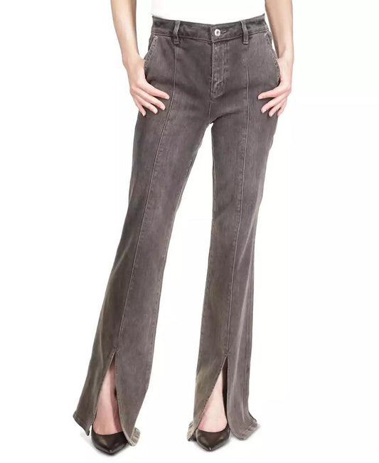 Women's Slit Flared-Leg Jeans
