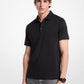 Cotton and Mesh Collar Polo Shirt
