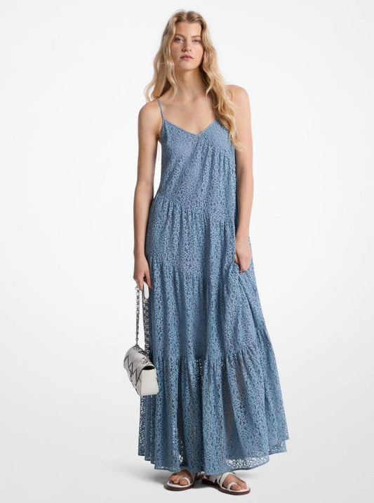 Floral Lace Tiered Slip Dress