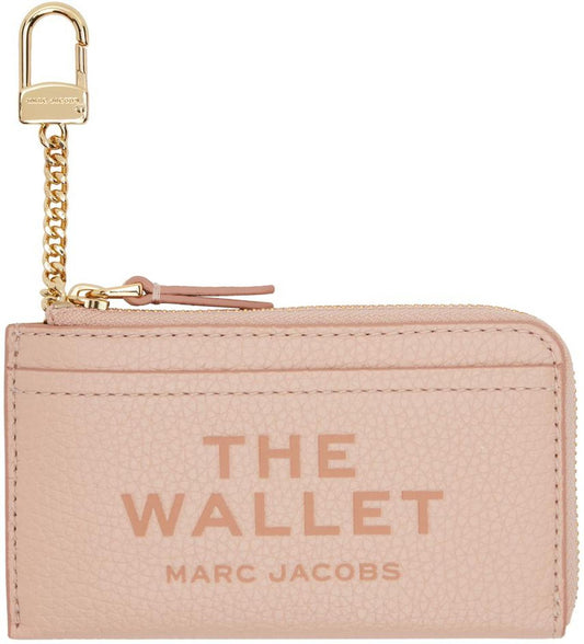 Pink 'The Leather Top Zip Multi' Wallet