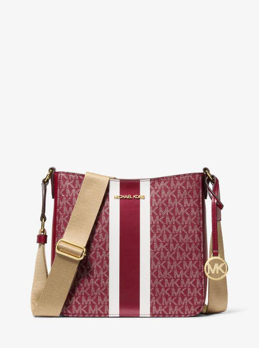 Jet Set Small Signature Logo Stripe Crossbody Bag