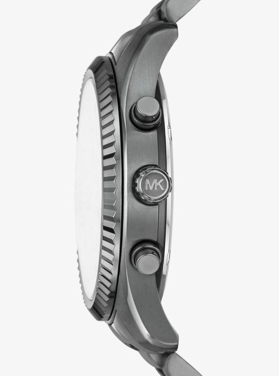 Oversized Lexington Gunmetal Watch and Bracelet Gift Set