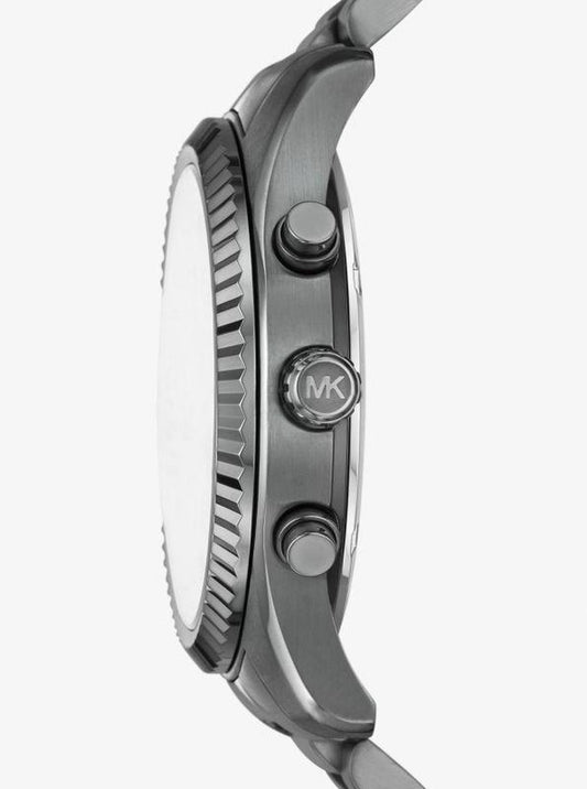 Oversized Lexington Gunmetal Watch and Bracelet Gift Set
