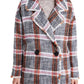 Carrie Double Breasted Plaid Tweed Coat In Multi