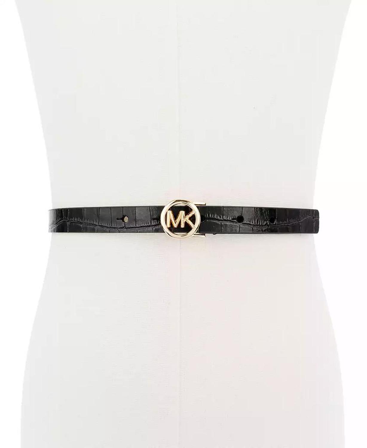 Logo Skinny Leather Belt