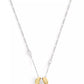 Two-Tone Signature Signet Rondelle Pendant Necklace