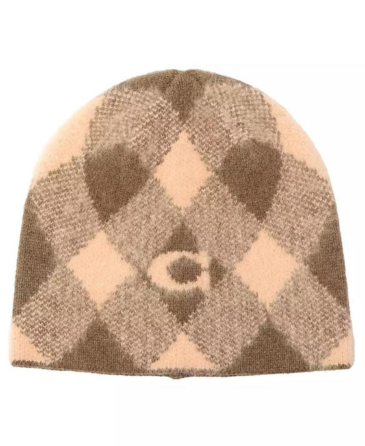 Women's Argyle Knit Beanie Hat