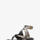 Irene Snake Embossed Leather Wrap Sandal