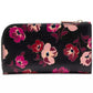 Devin Fall Poppies Embossed Saffiano Leather Small Slim Bifold Wallet