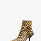 Selina Leopard Print Calf Hair Ankle Boot