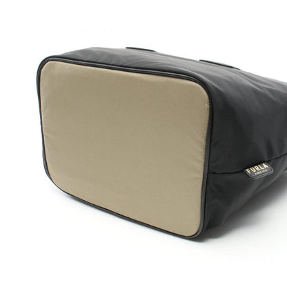 Leather Nylon Canvas Tote Bag