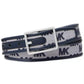 Men's Leather Reversible MK Logo Swivel Belt