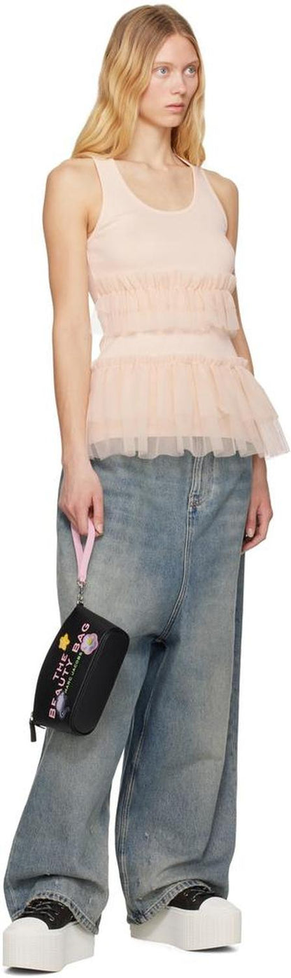 Black 'The Sticker Patch Beauty Bag' Cosmetic Pouch