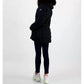 Belted Faux-Fur-Trim Hooded Puffer Coat In Black