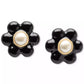 Gold-Tone Petal Puff Floral Stud Earrings