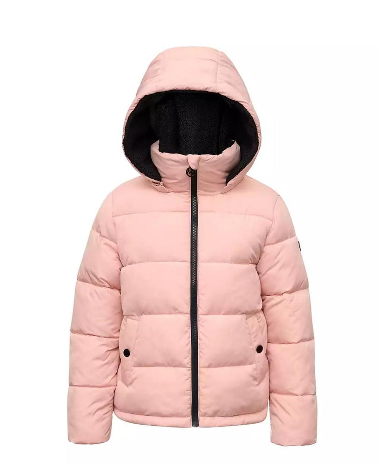 Toddler & Little Girls Puffer with Sherpa Collar