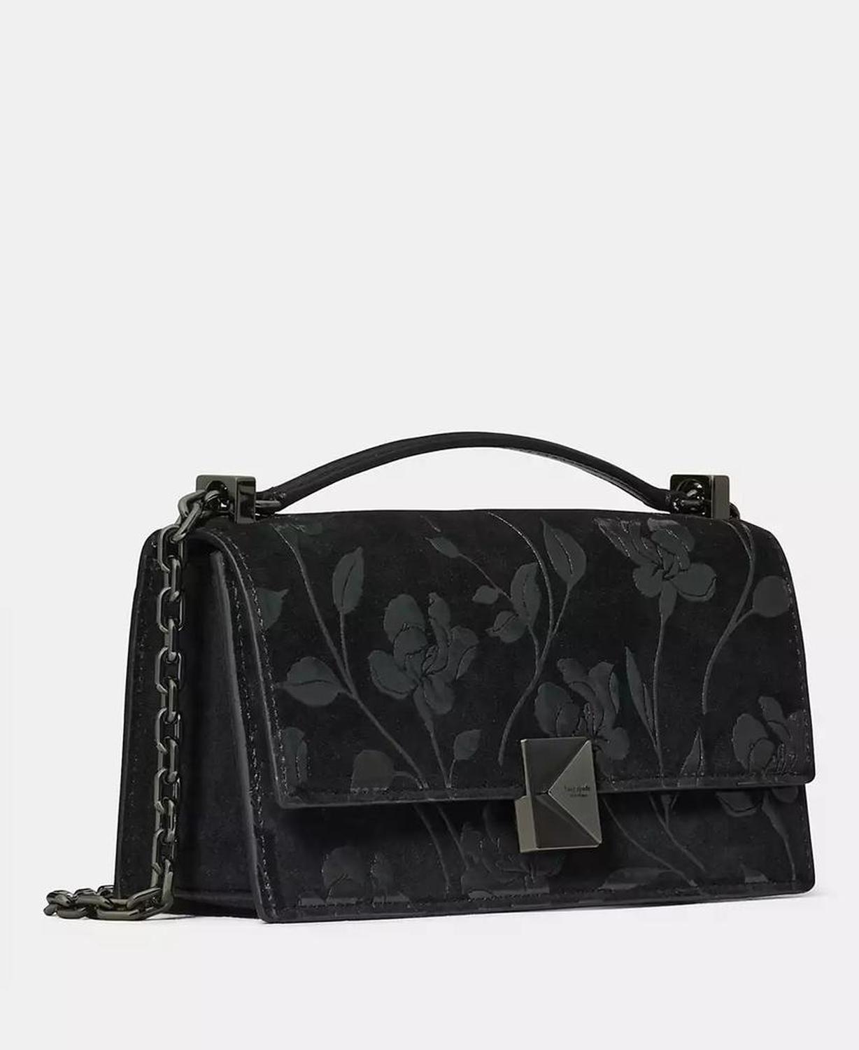 Deco Uptown Blooms Printed Suede Mini Crossbody Bag