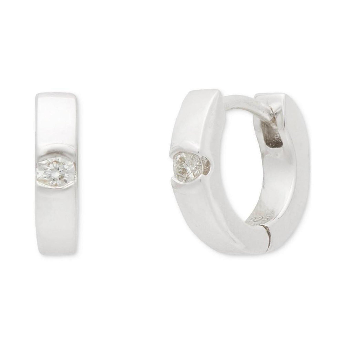 Meant To Be Diamond Accent Huggie Earrings