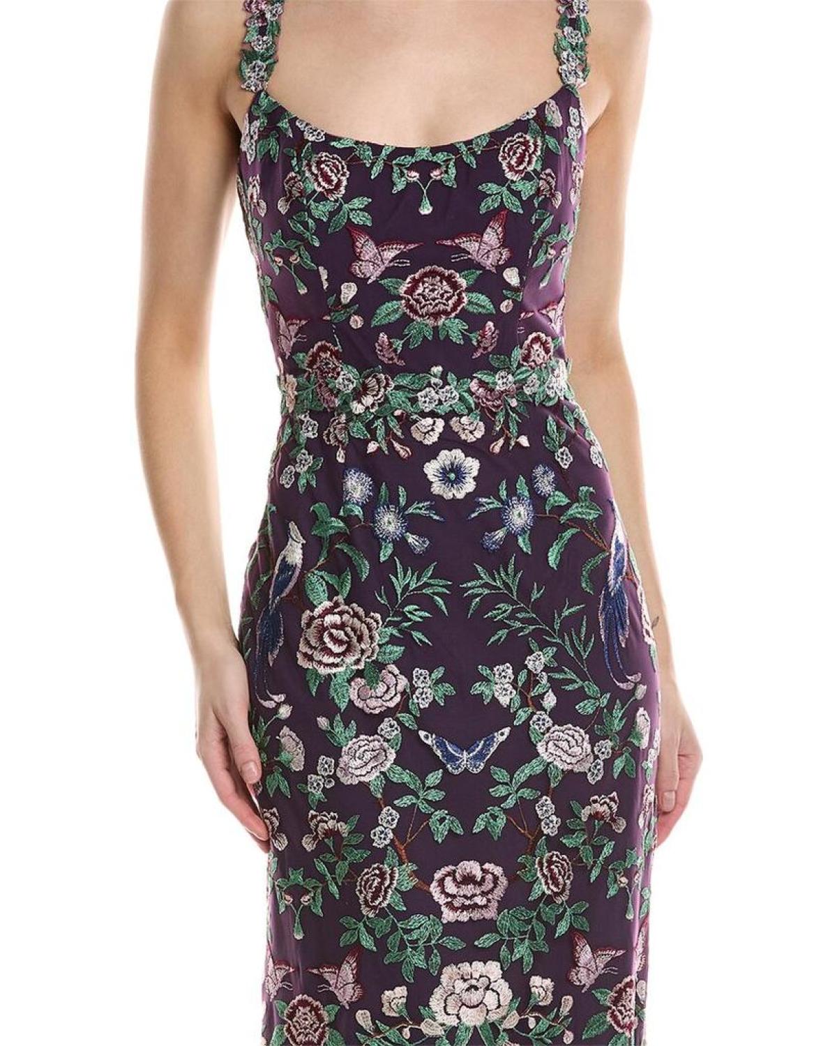 Marchesa Notte Embroidered Gown