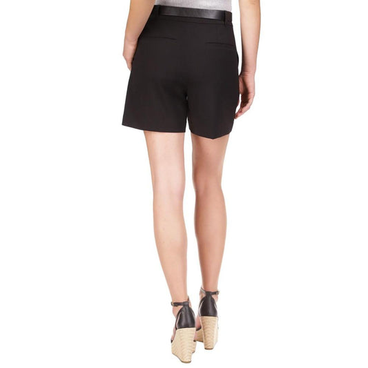 Women's Solid Pleat-Front Shorts