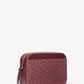 Jet Set Large Metallic Logo Jacquard Crossbody Bag