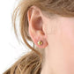 Two-Tone Sculpted Spade Mini Stud Earrings