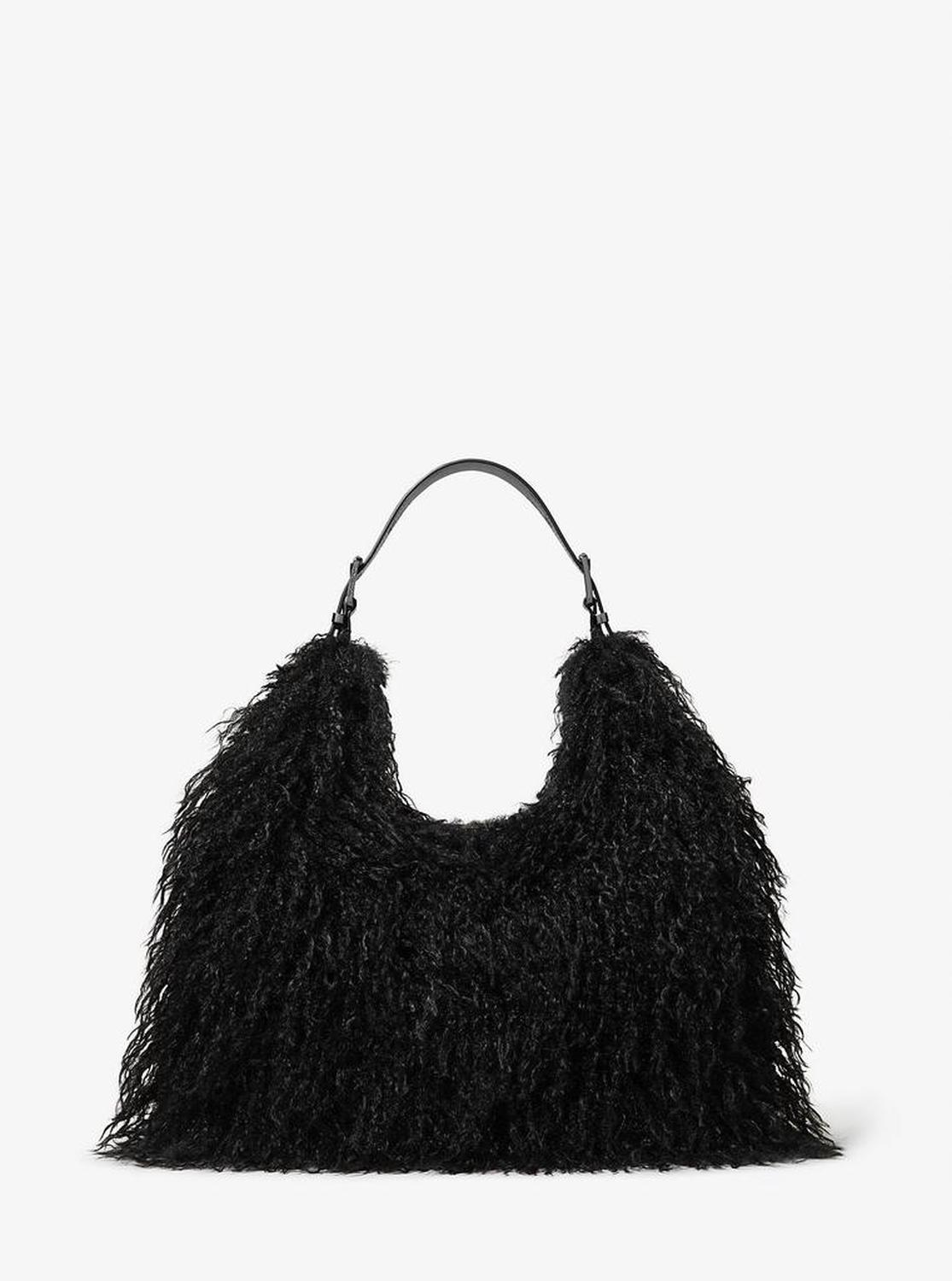 Nolita Large Faux Shearling Hobo Shoulder Bag