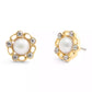 Faux Stone Signature Heritage Cultivated Pearl Stud Earrings