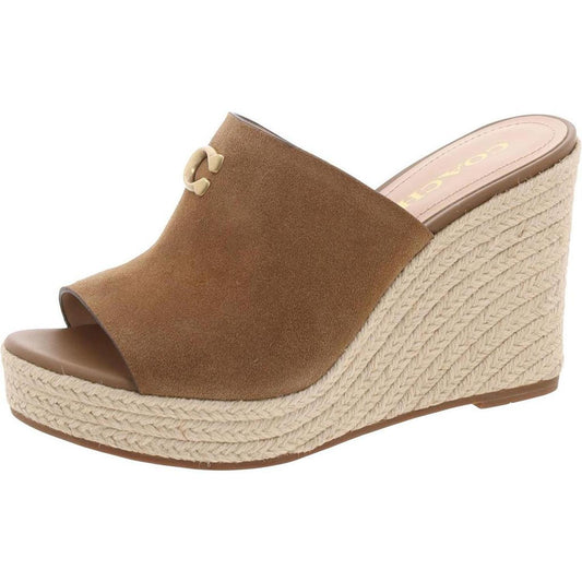 Gloria  Womens Solid Wedge Sandals