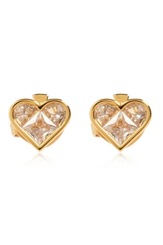 Kate Spade Crystal Heart Stud Earrings