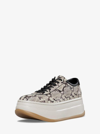Hayes Snake Embossed Leather Platform Sneaker