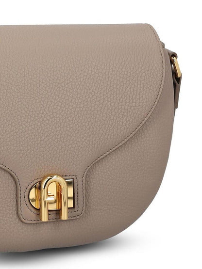 Furla Logo Plaque Foldover-Top Shoulder Bag