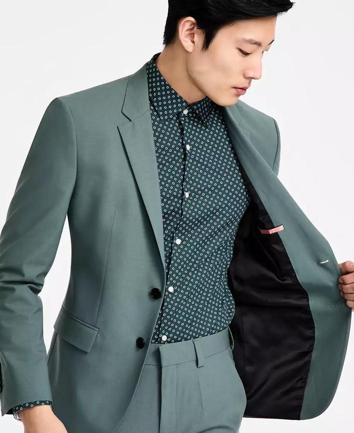 Men's Modern-Fit Wool Blend Suit Jacket