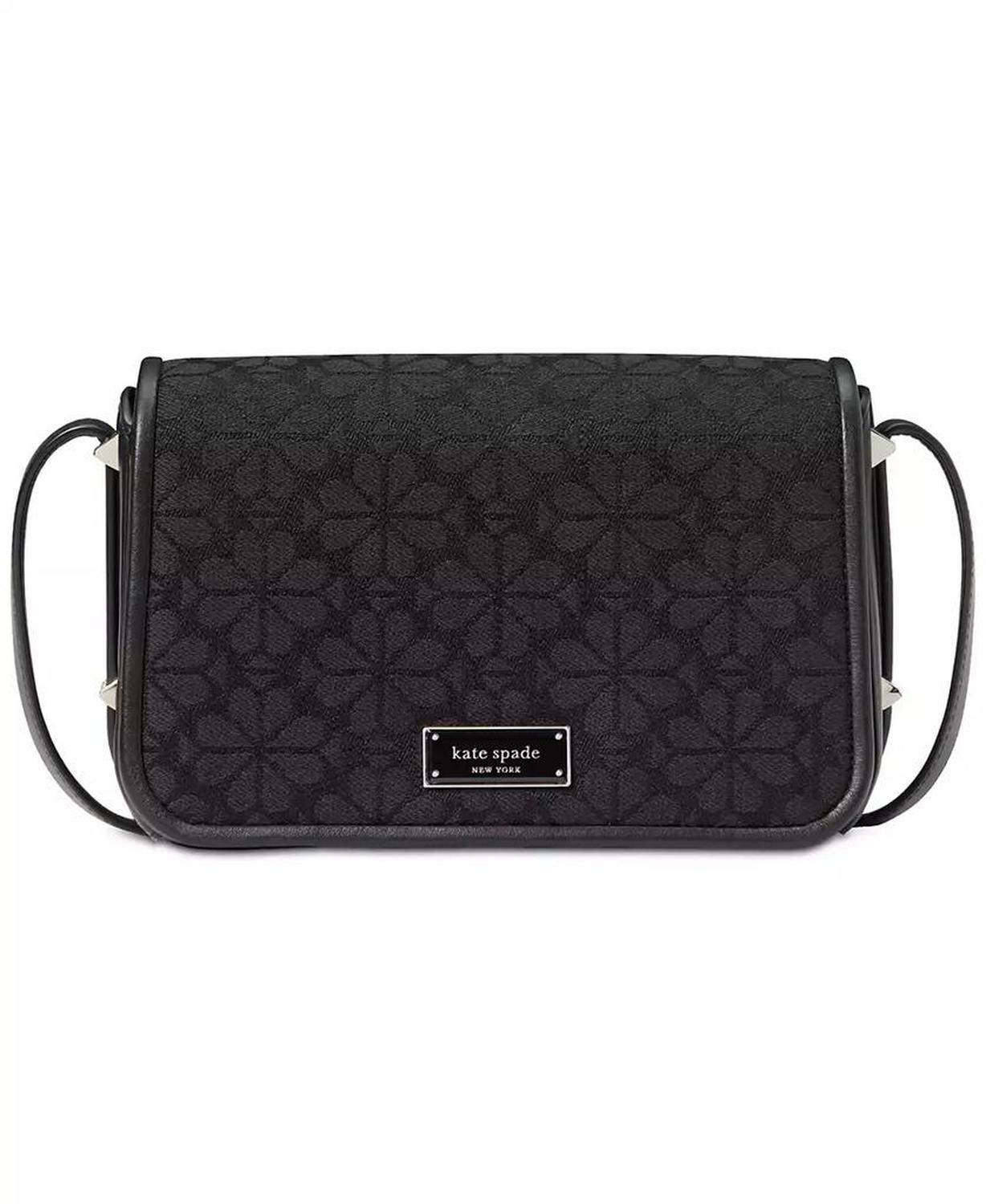 Spade Flower Jacquard Flap Crossbody