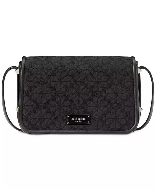 Spade Flower Jacquard Flap Crossbody