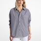 Oversized Striped Cotton Poplin Shirt