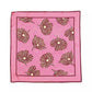 Linear Bloom Silk Square Scarf