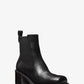 Houston Leather Block Heel Ankle Boot
