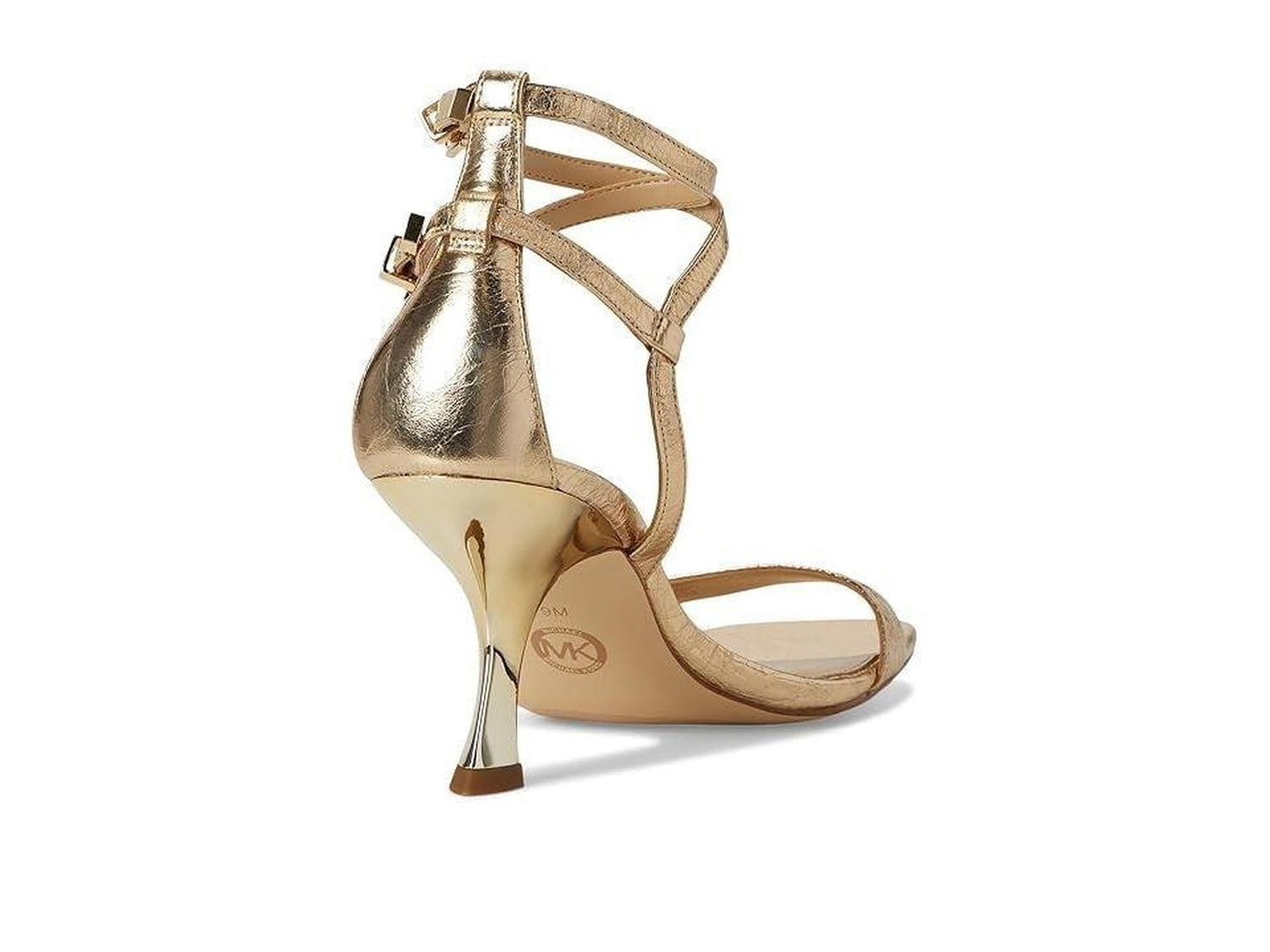 Darrington Sandals Women's Gold Leather Kitten Heel Strappy VER640