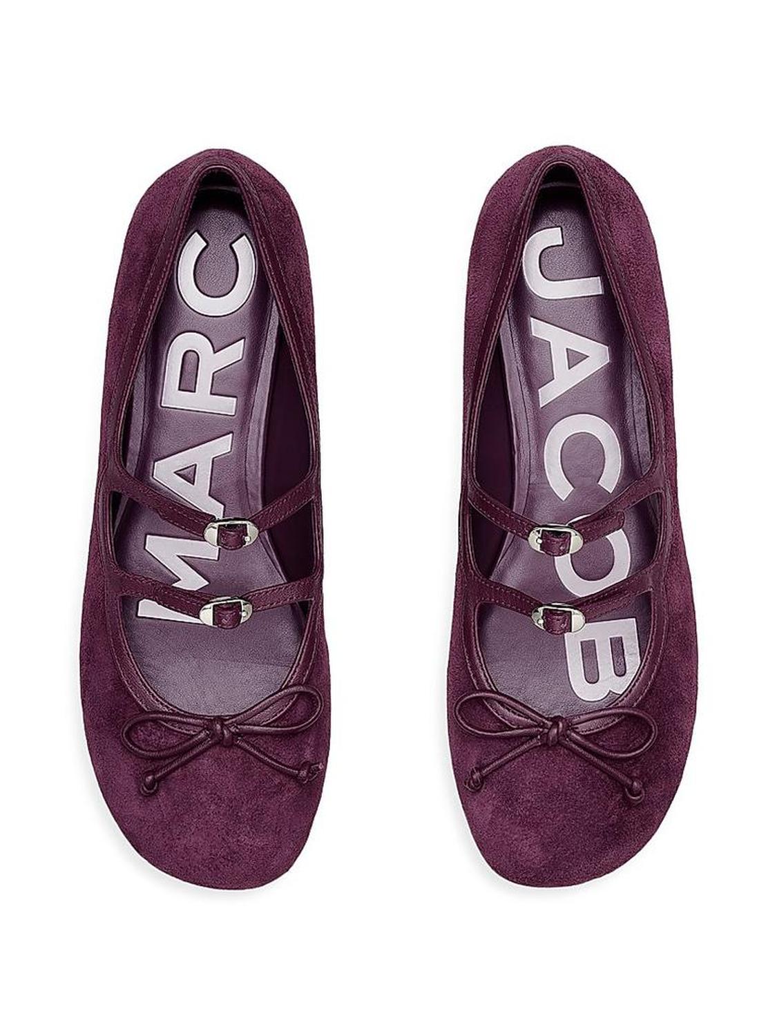 The Kiki Bow-Detailed Suede Ballerina Flats