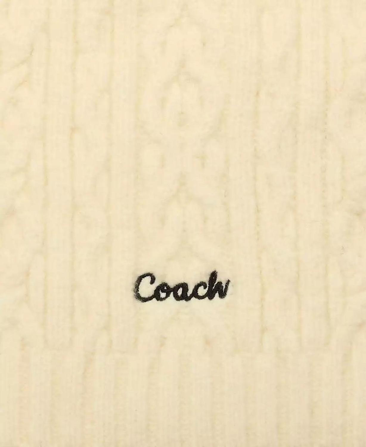 Women's Embroidered Cable-Knit Muffler Scarf