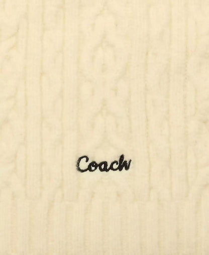 Women's Embroidered Cable-Knit Muffler Scarf