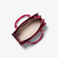 Sheila Small Studded Patchwork and Signature Logo Satchel
