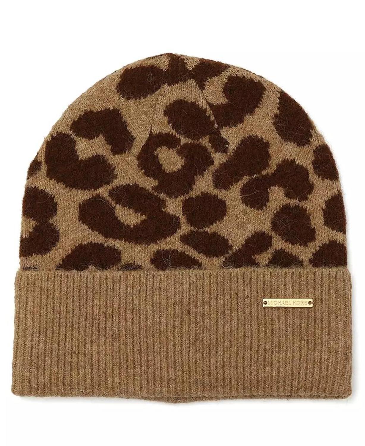 Women's Leopard Crown Cuff Beanie