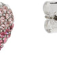 Silver & Pink 'The Heart Balloon Pavé' Earrings