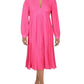 Womens Pleated Short Midi Dress