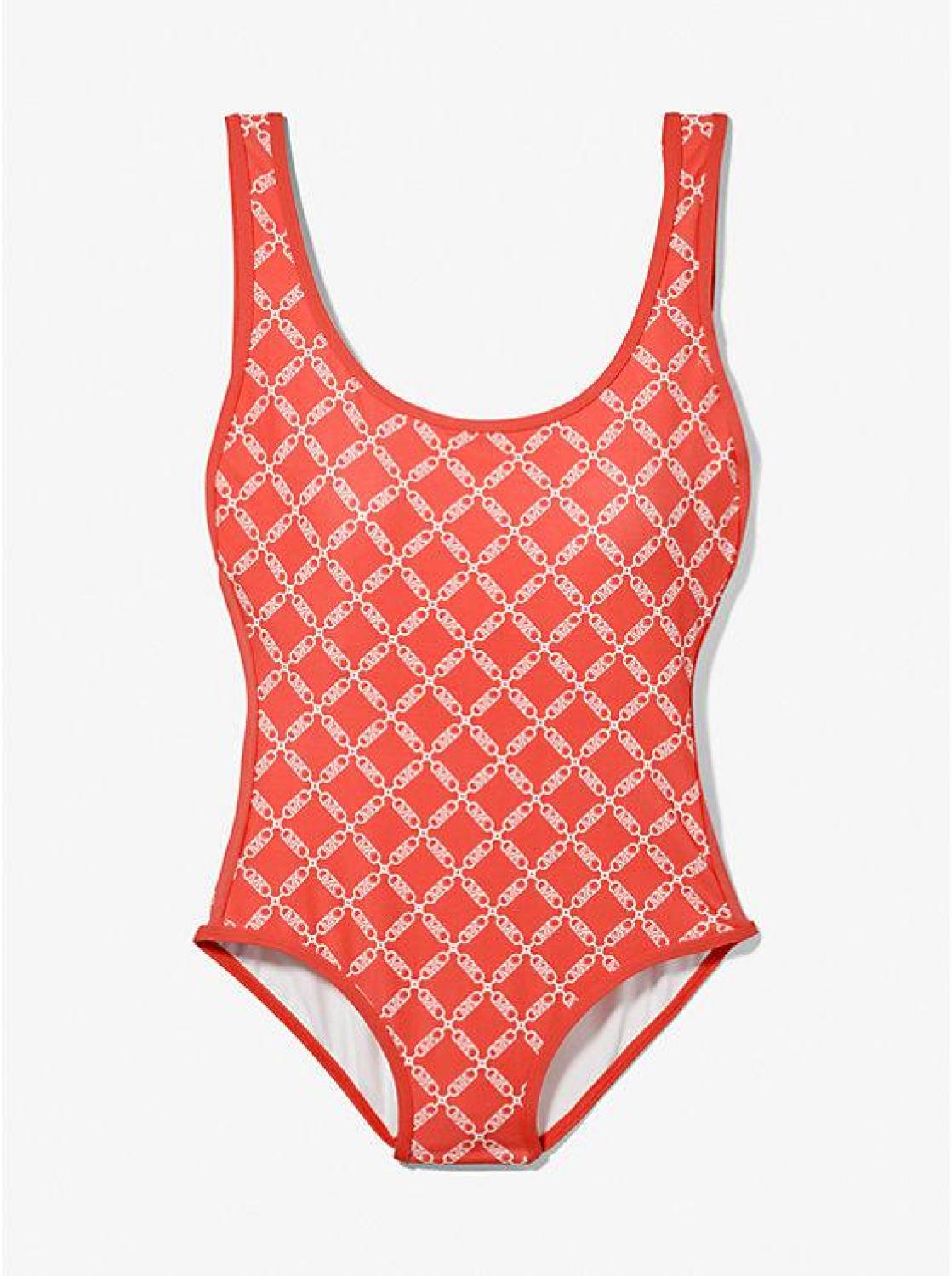 Empire Logo Print Swimsuit